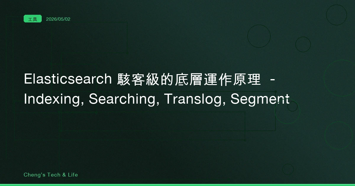 Elasticsearch 駭客級的底層運作原理 — Indexing, Searching, Translog, Segment
