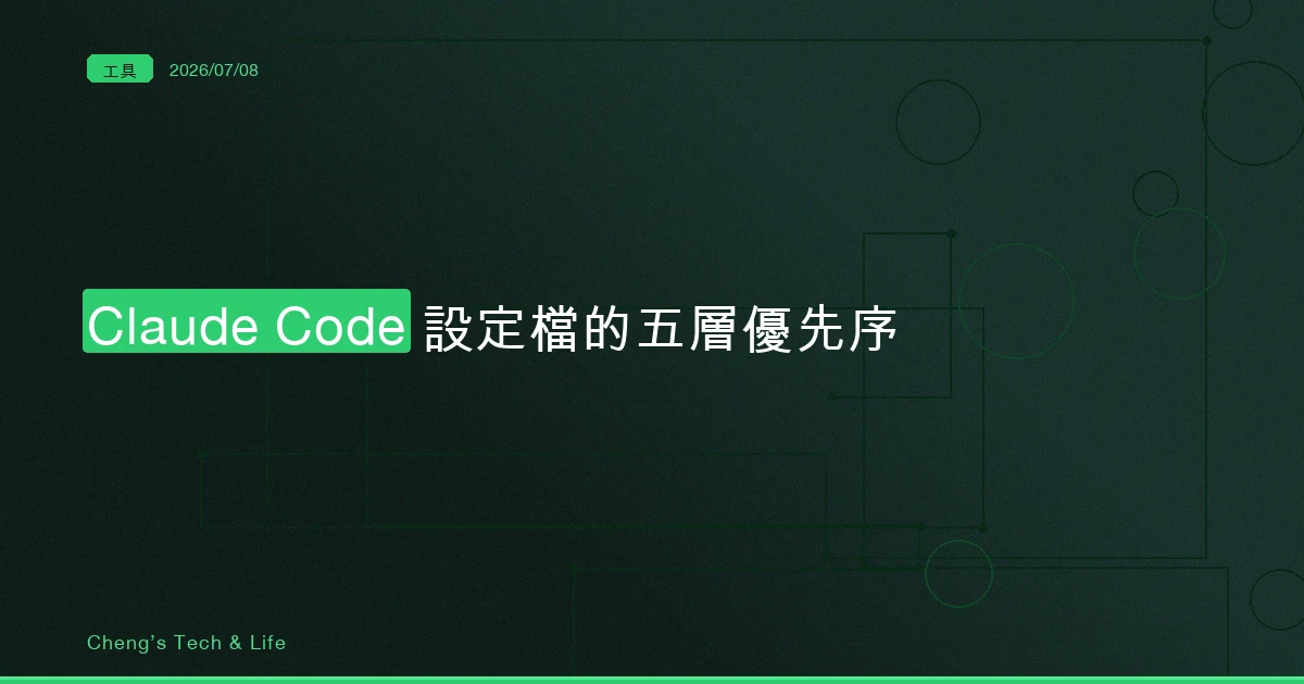 Claude Code 設定檔為什麼長成五層 — 你那條沒生效的規則，是被誰蓋掉的