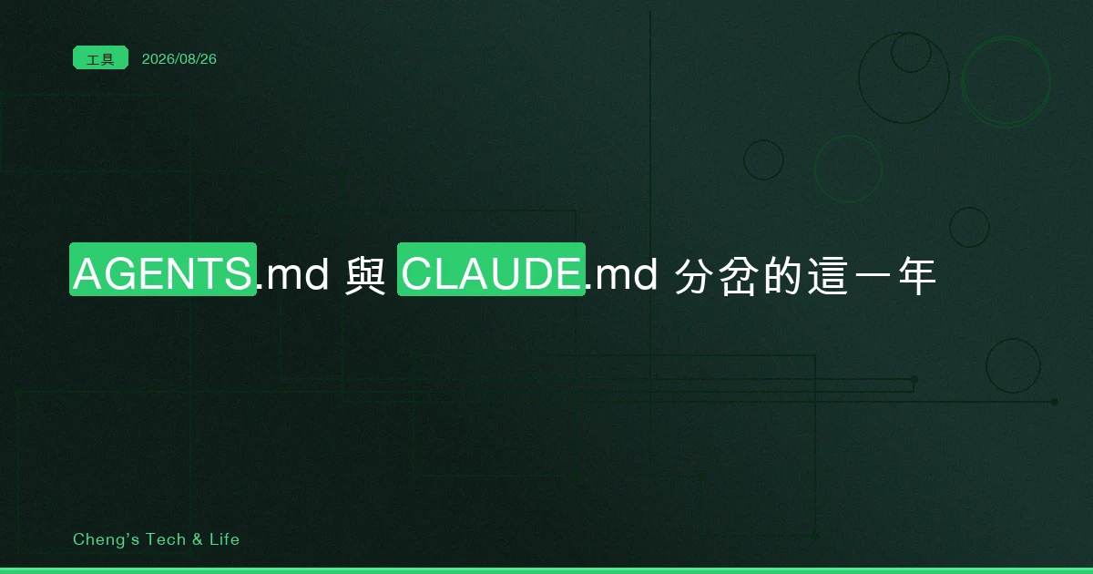 openai/agents.md 現在會轉址：兩份設定檔標準分岔的這一年