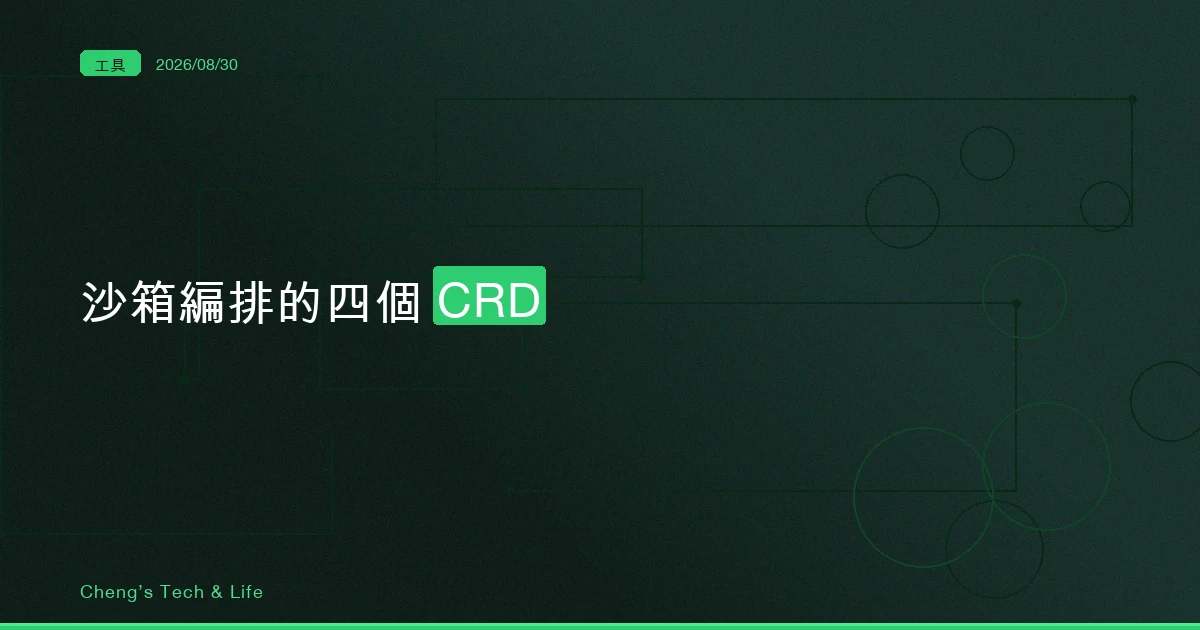 agent 寫完的程式要在哪裡跑：Kubernetes 把沙箱拆成了四個 CRD