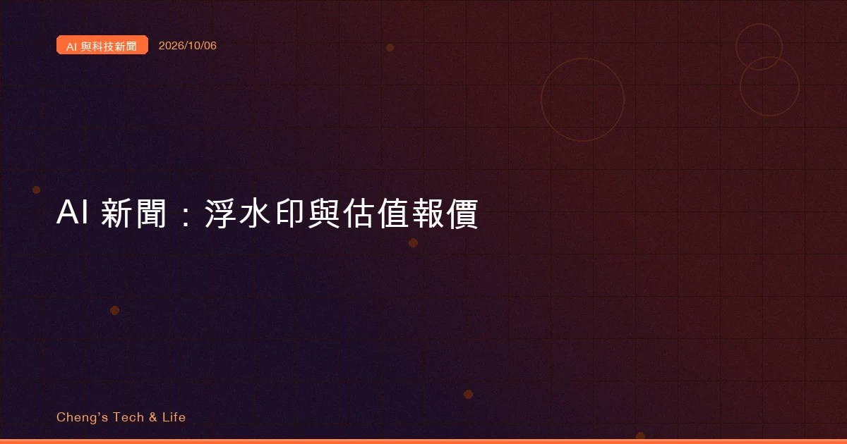 AI 與科技新聞摘要 - 2026/10/06