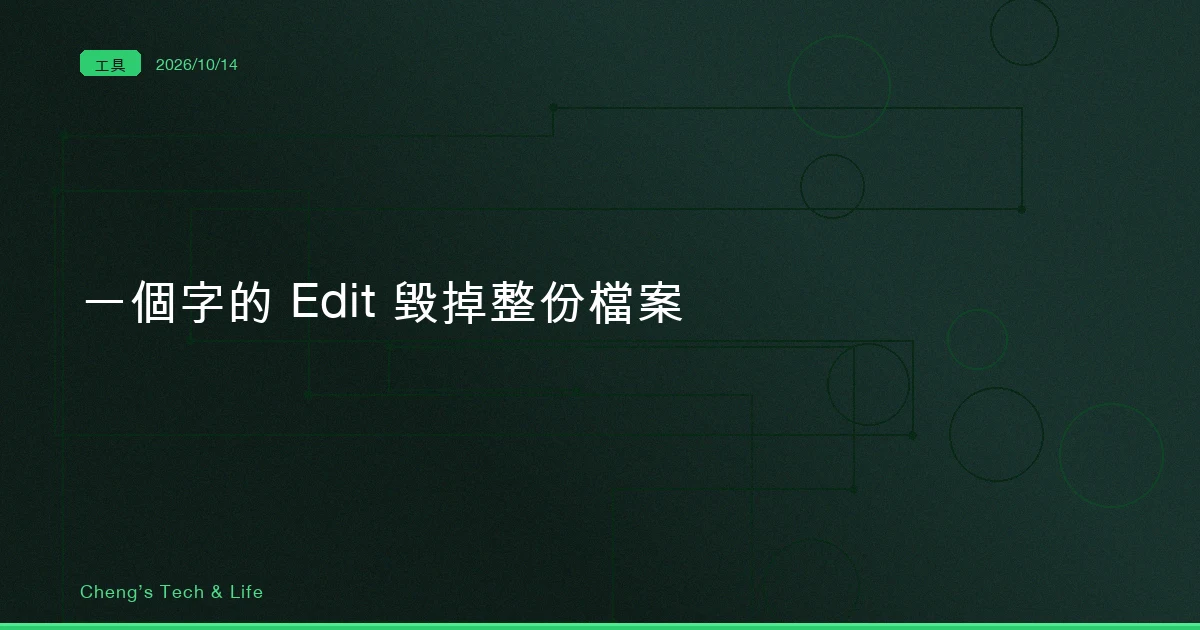 一個字的 Edit,整份日文變成方框:Claude Code 2.1.296 起 Edit 改成拒絕非 UTF-8 檔
